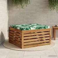 vidaXL Zitkussens SOEST 100% Polyester Bladpatroon 60 x 60 x 5 cm