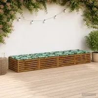 vidaXL Zitkussens SOEST 4 st 100% Polyester Bladpatroon 60 x 60 x 3 cm