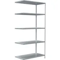 Schulte Legborden zonder bouten in modulair systeem, aanbouwstelling, 1000 x 500 x 2000 mm, gegalvaniseerd