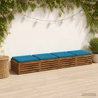 vidaXL Zitkussens SOEST 4 st 100% Polyester Lichtblauw 80 x 80 x 5 cm