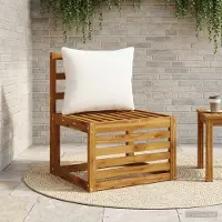 vidaXL Rugkussen PUTTEN 100% Polyester Wit 60 x 40 x 15 cm