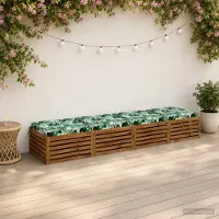 vidaXL Zitkussens SOEST 4 st 100% Polyester Bladpatroon 60 x 60 x 7 cm