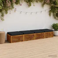 vidaXL Zitkussens SOEST 4 st 100% Polyester Donkerblauw 60 x 60 x 7 cm