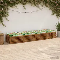 vidaXL Zitkussens SOEST 4 st 100% Polyester Meerkleurig 60 x 60 x 7 cm