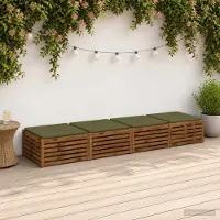 vidaXL Zitkussens SOEST 4 st 100% Polyester Olijfgroen 80 x 80 x 3 cm