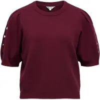 Object Dames Truien & Vesten Objyuki S/s Re Knit Pullover - Bordeaux - Maat L