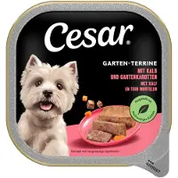 Cesar Primeur in Paté 300 g x10 Kalf en tuinworteltjes Stukjes in paté-stijl