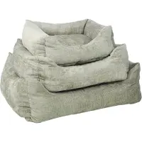 Flamingo hondenbed, rechthoekig, groen, afmetingen: 100 x 80 x 25 cm