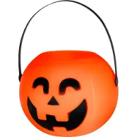 Intratuin Halloween Accessoire Pompoen Emmer Oranje Met Verlichting D 13 H 5 Cm