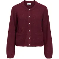 Object Gebreid vest 'OBJSaggia' wijnrood