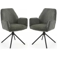 Benoa Set van 2 armleunstoelen Noah Hyper - donkergroen