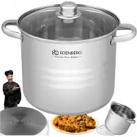 Edenberg RVS Soeppan 30cm 15,5L - Hoge Kwaliteit