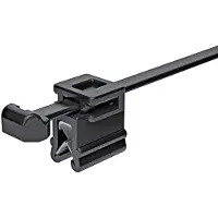 Hellermanntyton 156-01153 T50ROSEC4B-PA66W-BK (100) Kabelbinder met clip 200 mm 4.6 mm Zwart 100 stuk(s)