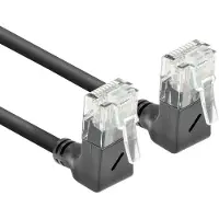 ACT DD6901, 1 meter, Cat6a, U/UTP (Twisted Pair), RJ-45 connector, RJ-45 connector, zwart
