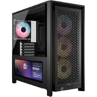Corsair Boîtier PC Gaming Frame 4000D LCD RS moyen tour noir ARGB verre trempé