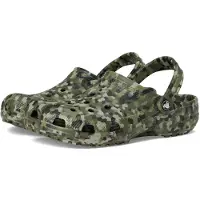 Crocs , Uni, Volwassenen, Classic Confetti Clog, Olijfgroen/Multicolor, Maat 37-38
