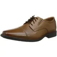 Clarks heren Tilden captoes, donkerbruin leer, maat 40 EU