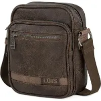 Lois - Heren leren crossbody tas. Stijlvolle herentas, kan over de schouder gedragen