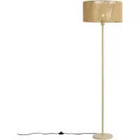 QAZQA Vloerlamp beige met papieren touw kap 50/50/25 - Simplo