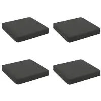 vidaXL 4-Piece Zitkussens VUGHT 4 st 100% Polyester Antraciet