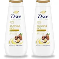 Dove 2 x Douchecrème - Nourishing Care - Arganolie - 400 ml - Voordeelverpakking - 2 stuks