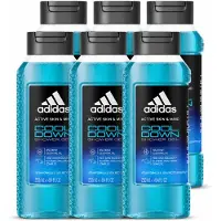 Adidas 6 x – Douchegel – Active Skin & Mind Cool Down – 250 ml - Voordeelverpakking - 6 stuks