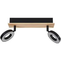 Eglo Led plafondlamp Rielves 2-lichts met hout