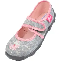 Beck Huisschoenen 'Tänzerin' grijs / pink / wit
