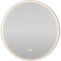 Basic Line Orbis Spiegel Rond - Direct LED Verlichting Rondom - 60x60cm - Mat Wit - Glas - Rond - Spiegels, Badkamerspiegels - 8718835668273