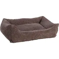 Flamingo hondenbed, rechthoekig, taupe kleur, afmetingen: 100 x 80 x 25 cm