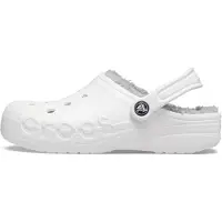 Crocs Uni Volwassen Baya gevoerde clog, wit/lichtgrijs, maat 43/44 EU