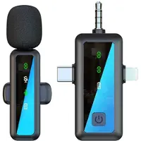 INF Draadloze Lavalier-microfoon - 2.4G Clip-on Omnidirectionele Condensatormicrofoon voor Live Streaming en Opname