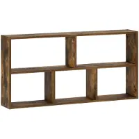 vidaXL Wandplank Gerookt eiken 102 x 17 x 50 cm Bewerkt hout