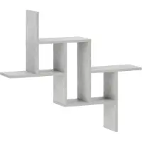 vidaXL Wandplank Betongrijs 87 x 17 x 75 cm Bewerkt hout