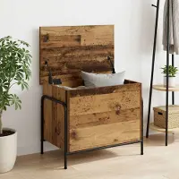 vidaXL Opbergbox Oud hout 80 x 40 x 49,5 cm Bewerkt hout