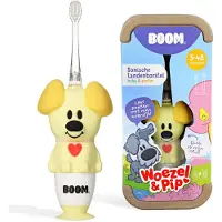 Boombrush Woezel & Pip Elektrische Tandenborstel Kind (Baby & Peuter) - 3-48 maanden - LED-lampje - 2 Borstelkopjes inbegrepen - Pip