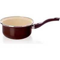 Orion Brown Serie - Geëmailleerde Steelpan - 16 cm - 1 l - Retro Stijl
