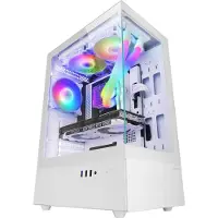 Mars Gaming Mc-xo Semitorre Atx Dubbel Gehard Glas Ventilator Frgb 120mm Dubbele Kamer Wit