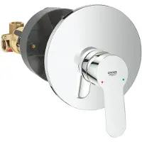 GROHE BauEdge - Afdekset voor douchekraan inclusief inbouw basisgarnituur, chroom 29078000