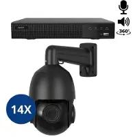 Dutch Security Systems 14x Beveiligingscamera set - Draadloos - Sony PTZ 360 graden 2K - Zwart -