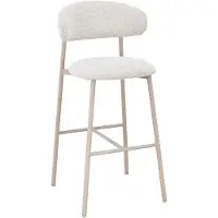 Goossens Barstoel Siem - Zonder Armleuning - Stof - Beige
