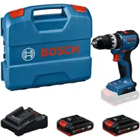 Bosch GSB18V-52 Accu-klopboorschroevendraaier (2x 2.0Ah GBA18V-20 accu, lader GAL18V-20) - 06019S0123
