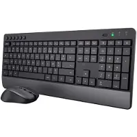 Trust Ensemble clavier et souris sans fil Trezo Confort écoresponsable Noir