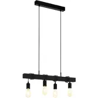 Eglo 4 Lichts Hanglamp Townshend Zwart E27