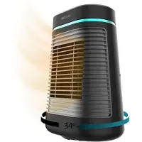 Cecotec ReadyWarm 1550 Max Ceramic Rotate Smart, Keramische verwarming, 12 uur timer, Geschikt voor binnen, vloer, tafel, zwart, LED