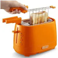 De'Longhi CTLAP2203.O, 2 sleuven, Oranje, Knopbediening, Hendel, 550 W, 180 mm, 300 mm