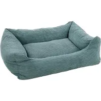 Flamingo hondenbed, fluweel, rechthoekig, blauw, afmetingen: 100 x 80 x 25 cm