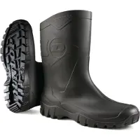 Dunlop Regenlaars "Dee", halfhoge waterdichte regenlaars, zwart, maat 43
