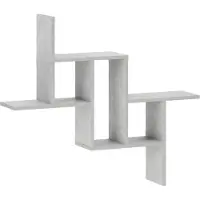 vidaXL Wandplank Betongrijs 87 x 17 x 75 cm Bewerkt hout