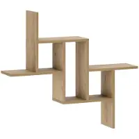 vidaXL Wandplank Artisanaal eiken 87 x 17 x 75 cm Bewerkt hout